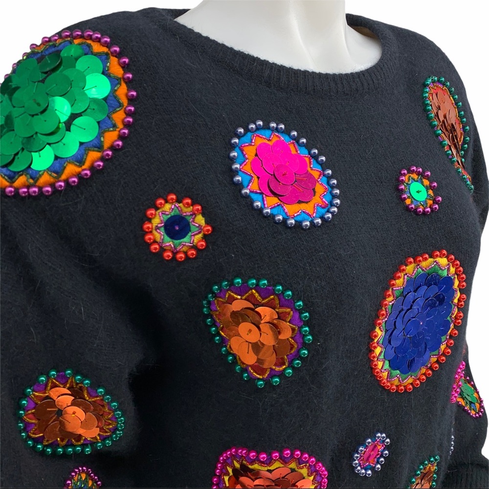 Vintage Lambs Wool & Angora Rabbit Hair Blend Sweater - Picture 4 of 11